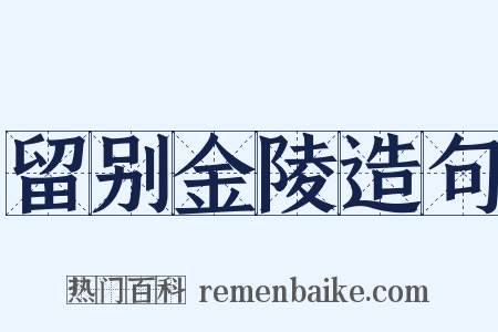 留别金陵造句是什么意思的图片